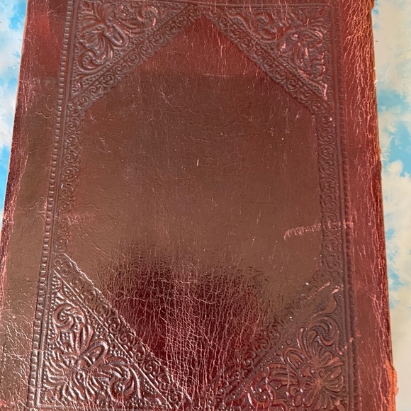 Vintage Embossed Brown Leather Journal - Picture 3 of 6
